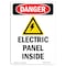Signmission Safety Sign, OSHA Danger, 7" Height, Electric Panel Inside, Portrait OS-DS-D-57-V-2203 - alternate 1